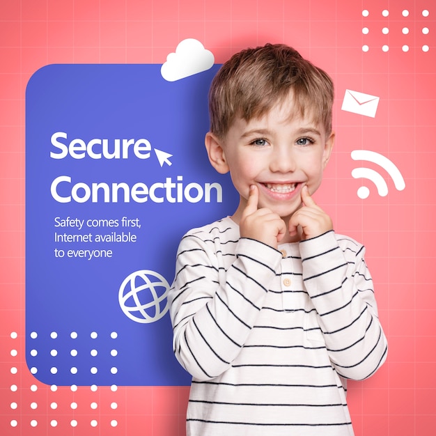 Composizione della sicurezza su Internet per bambini e giovani