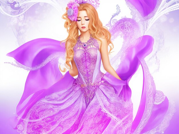 Composizione di donna fantasy illustrazione royaltyfree