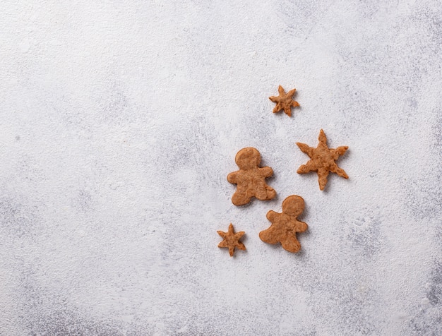 Composizione di inverno natale con biscotti di panpepato