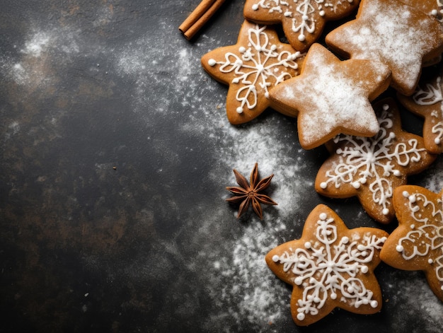 Composizione in Natale con sfondo bokeh e spazio per la copia