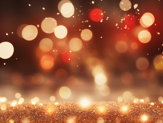 Composizione in Natale con sfondo bokeh e spazio per la copia