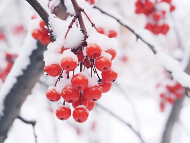 Composizione minimalista nel paesaggio invernale