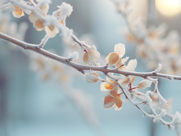 Composizione minimalista nel paesaggio invernale