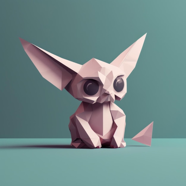 Composizione minimalista Origami Gremlin