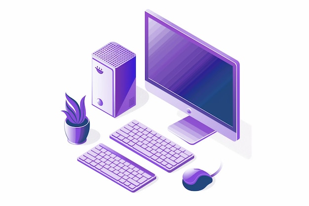 computer 3d logo