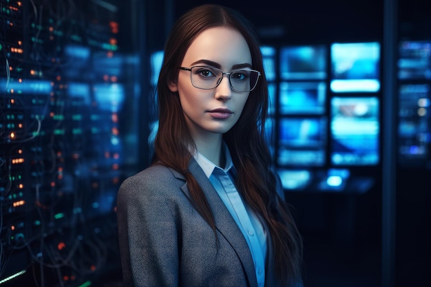 Computer mainframe donna Ingegnere donna Genera Ai