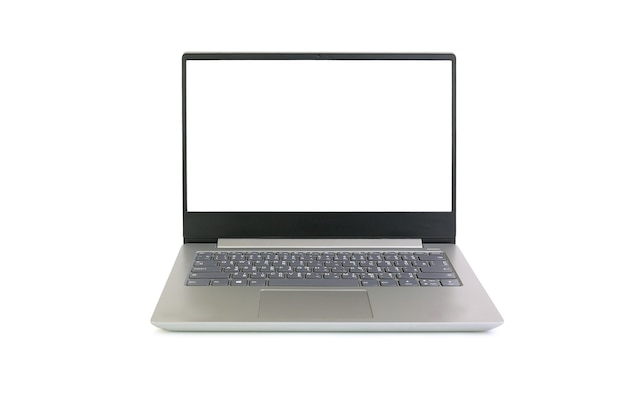 Computer portatile su bianco