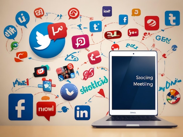 comunicazione dei social media nelle reti informatiche globali