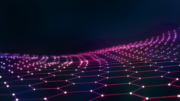 Comunicazione di contatto di sfondo di foto astratte Connessione di gruppi di dati di rete