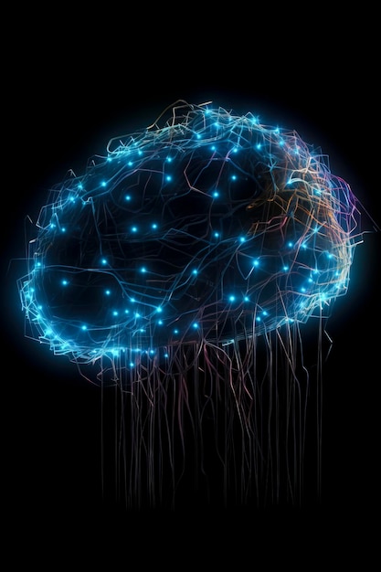 Comunicazione rivoluzionaria: il ruolo del cervello digitale nella trasmissione e nell'elaborazione delle informazioni per il mondo moderno creato con la tecnologia dell'IA generativa