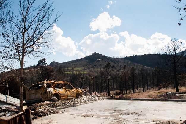 Comunità residenziale dopo il Waldo Canyon Fire 2012 a Colorado Springs, Colorado.