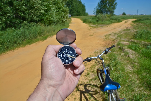 Con bussola e forcella anteriore per bicicletta