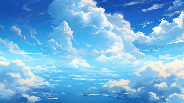 Con la finezza dell'anime il cielo blu diventa una delizia visiva