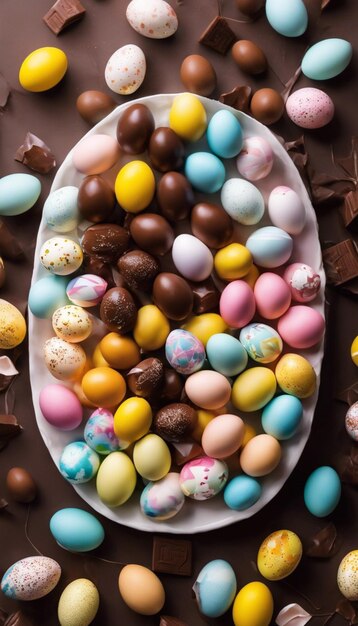 Concediti delizie decadenti e invitanti uova di cioccolato per una deliziosa celebrazione della Pasqua