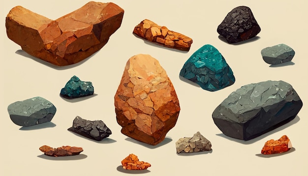 Concept Art Rock stilizzato per i giochi