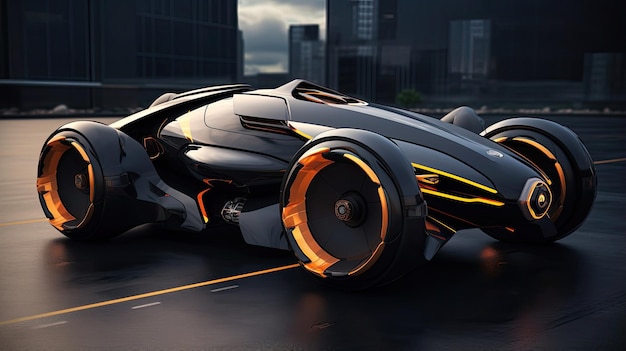 Concept car generate dall'intelligenza artificiale che mostrano progetti di trasporto futuristici