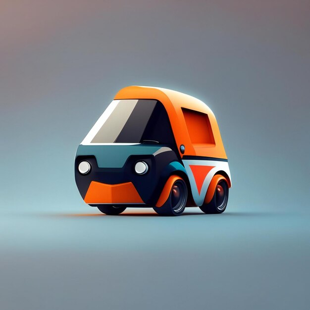 Concept car moderna e ultra minimalista IA generativa
