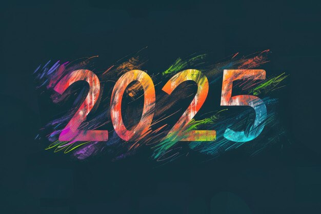 Concept dell'anno contemporaneo 2025