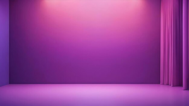 Concept di sfondo dello studio astratto gradiente di luce vuoto sfondo viola della stanza dello studio per il prodotto