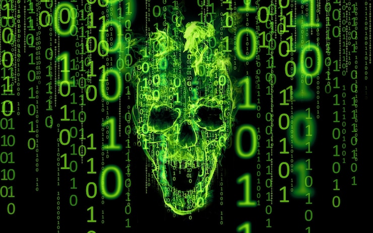 Photo concept for hacker, internet criminals, cyber attack.