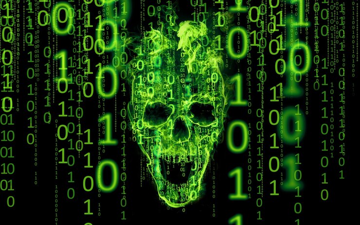 Photo concept for hacker, internet criminals, cyber attack.