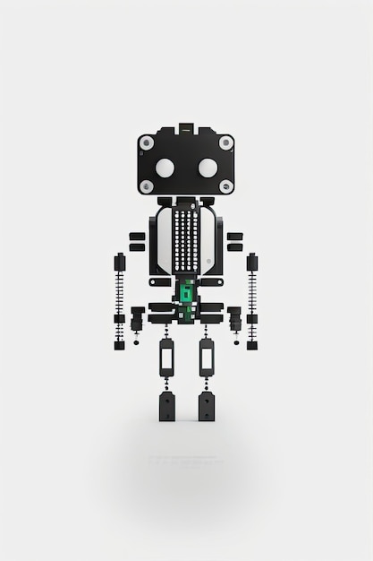 Concetto Ai con microprocessori e chip robotici generati dall'IA