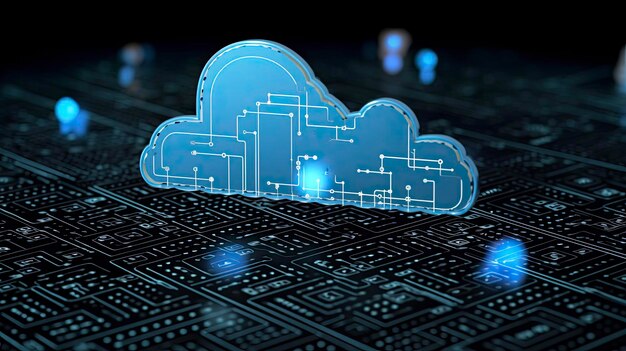 Concetto astratto di tecnologia del cloud computing