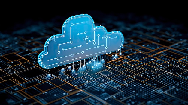 Concetto astratto di tecnologia del cloud computing