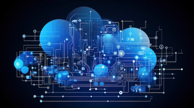 Concetto astratto di tecnologia di cloud computing