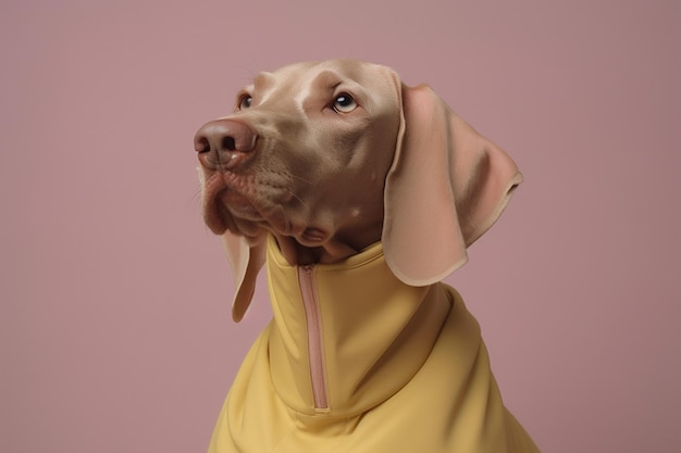 Concetto cane lattice divertente animale colorato moda pet arte elegante AI generativa