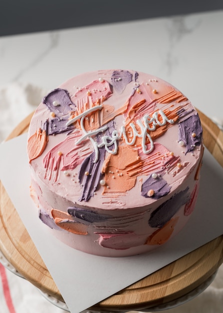 Concetto colorato torta di compleanno