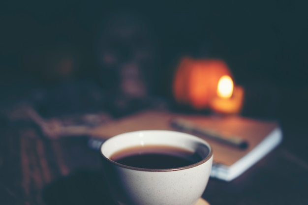 Concetto del caffè di Halloween, caffè del caffè