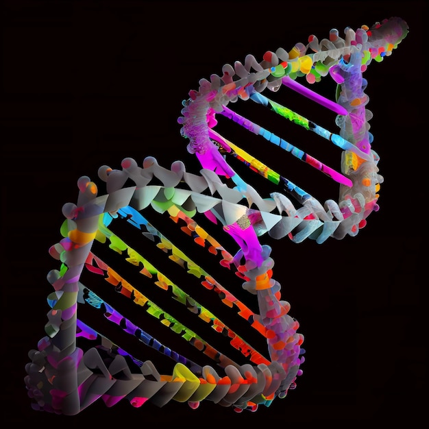 concetto del DNA bianco il nostro sfondo nero