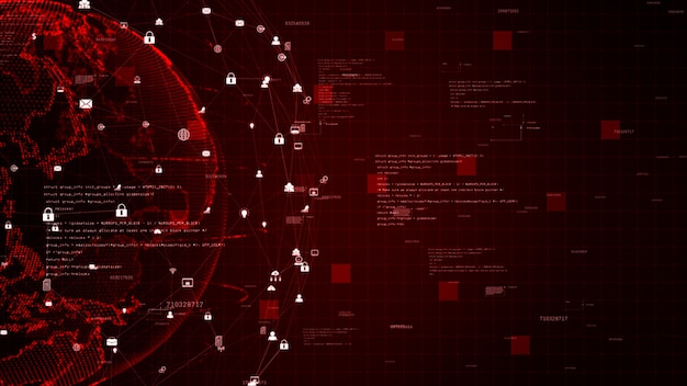 Concetto del fondo delle connessioni di rete di dati digitali