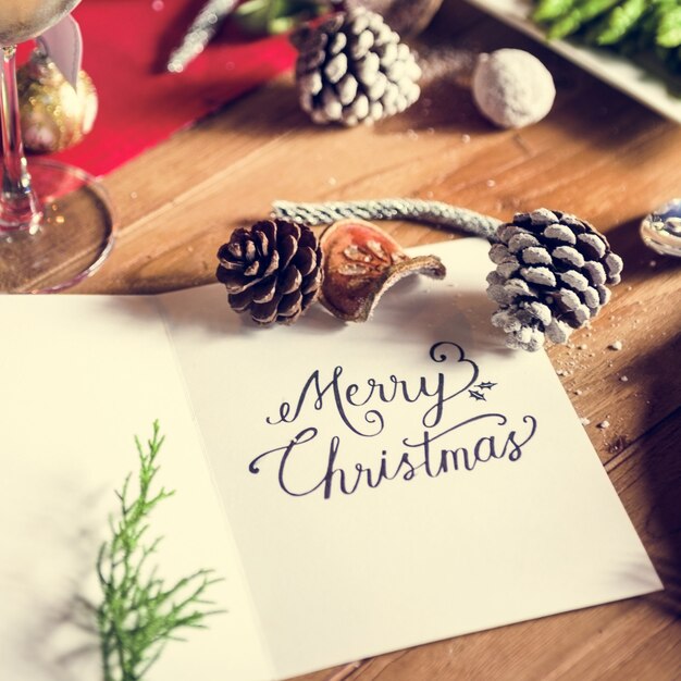 Concetto del presente della carta di Buon Natale