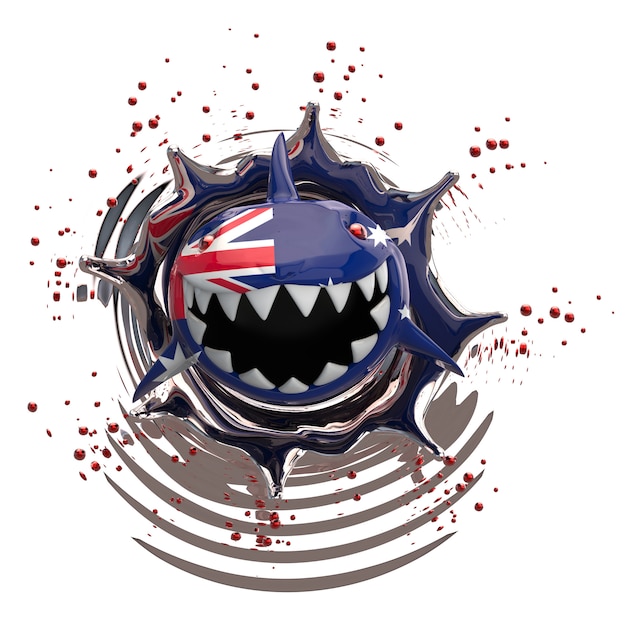 Concetto dello squalo - illustrazione 3D