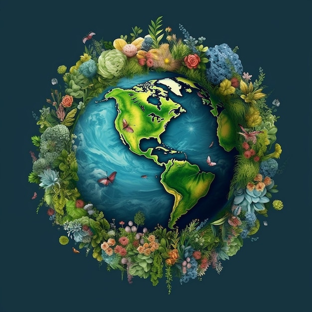 Concetto di ambiente mondiale e giornata della terra