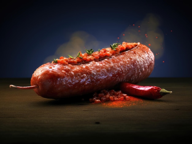 Concetto di antipasto hot dog e salsicce