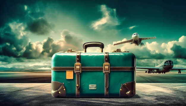 Concetto di arte del concetto di bagagli dell'aeroporto