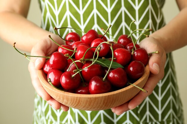 Concetto di bacca dolce con ciliegia rossa