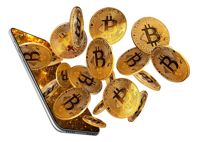 Foto concetto di bitcoin