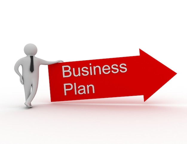 Concetto di business plan 3d