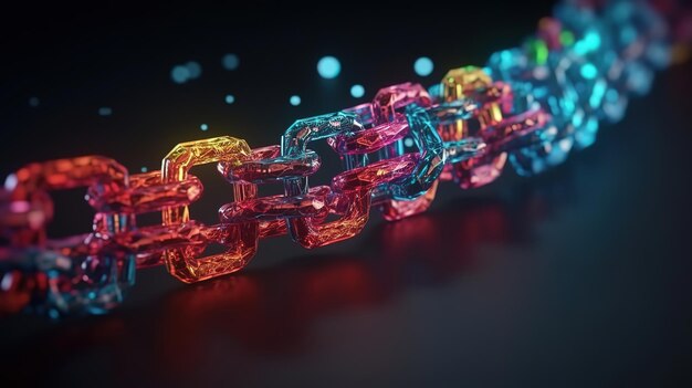 Concetto di catena a blocchi La catena è costituita da connessioni di rete Generative Ai