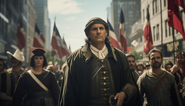 Concetto di celebrazione del Columbus Day Servizio fotografico creativo