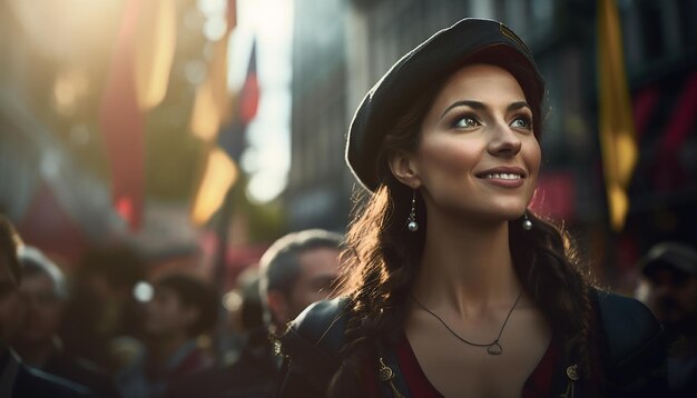 Concetto di celebrazione del giorno di Colombo Sessione fotografica creativa