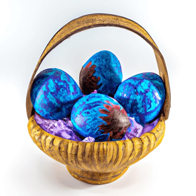 Concetto di celebrazione della Pasqua Uovo di Pasqua colorato con sfondo colorato IA generativa