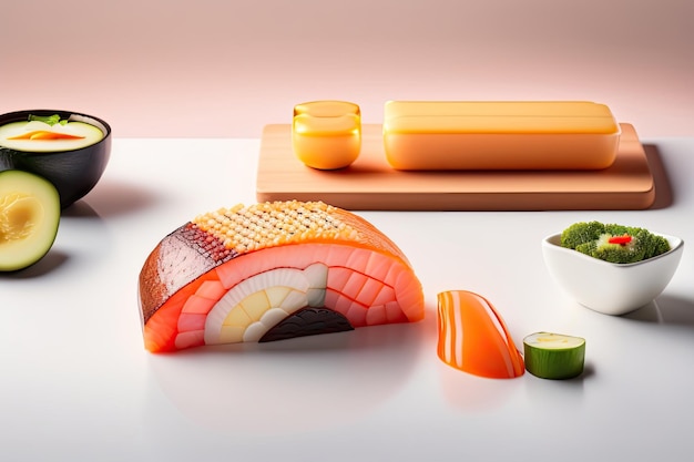 Concetto di cibo giapponese sushi ai generato
