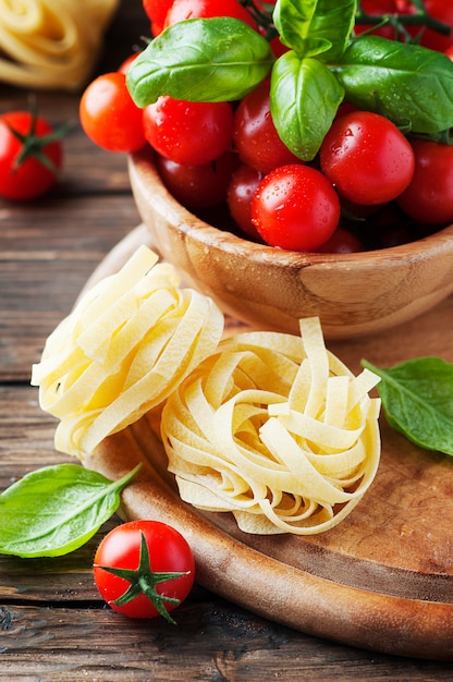 Concetto di cibo italiano con pasta