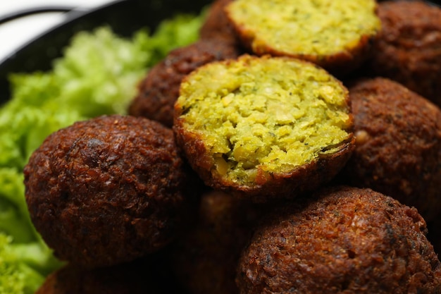 Concetto di cibo vegetariano falafel gustose palline di falafel