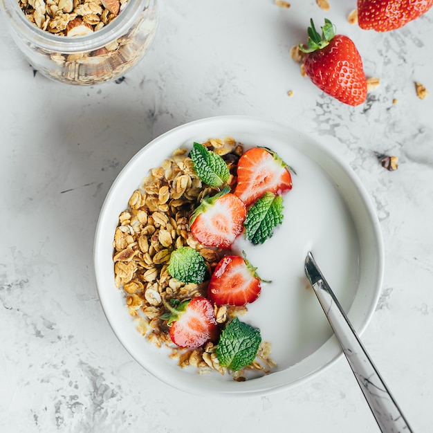 Concetto di colazione sana